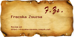 Frecska Zsuzsa névjegykártya